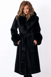 Women's exclusive alpaca coat Amelia Black